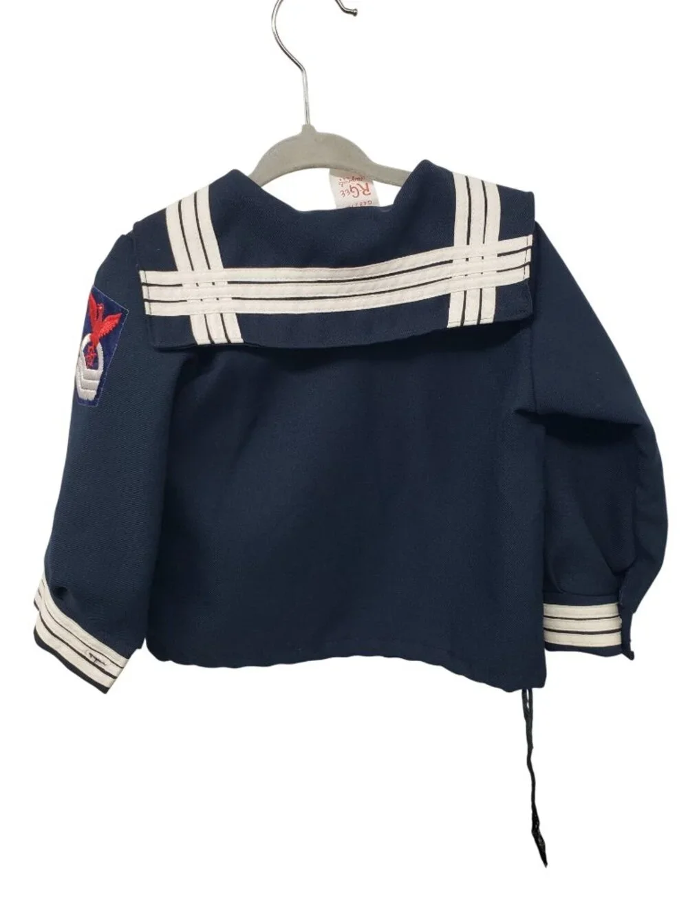 Vintage R Gee Navy Blue Sailor Shirt Top Embroidered Patch Boys Kids 4T Costume